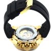 INVICTA Men’s Reserve Gold-Tone Polyurethane Band Steel Case-9868